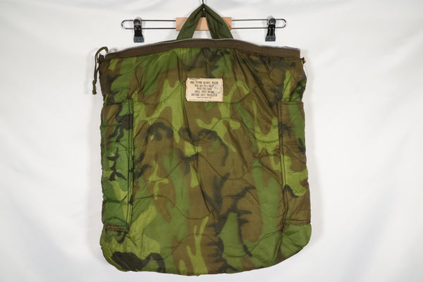 กระเป๋าใส่หมวกของกองทัพอากาศสหรัฐฯ ปี 1970 พร้อมซับใน ERDL หายาก มือสอง