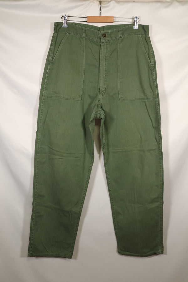 1960年 個人調達品 M〜L アメリカ軍 OG-107 ユーティリティパンツ ベイカーパンツ 中古品