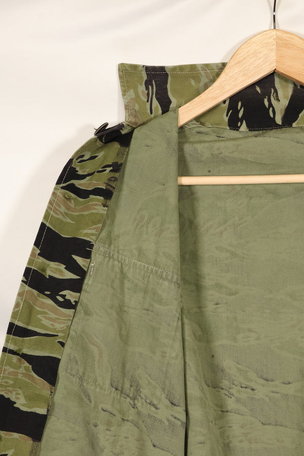 実物 レイトウォーパターン タイガーストライプ シャツ ヘビーウェイト生地 状態良い