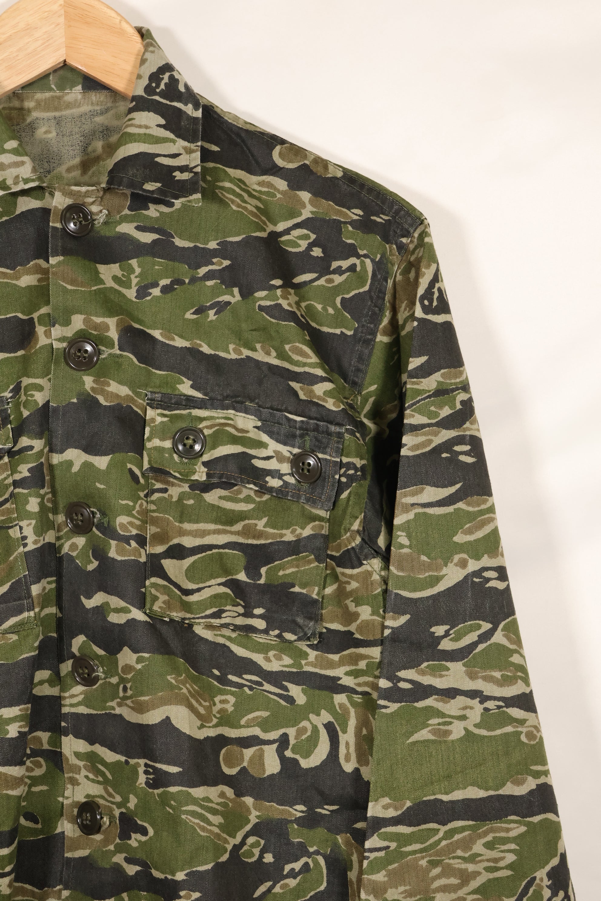 1960年代 タイガーストライプ シャツ CIDGパターン 状態良い 中古品 B