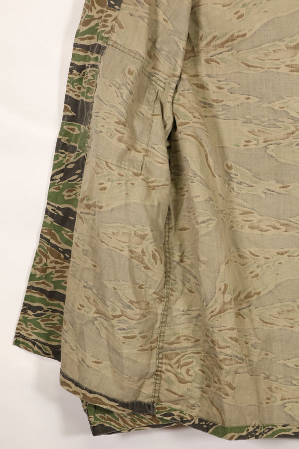 実物 レイトウォーパターン タイガーストライプ シャツ A-L 退色あり