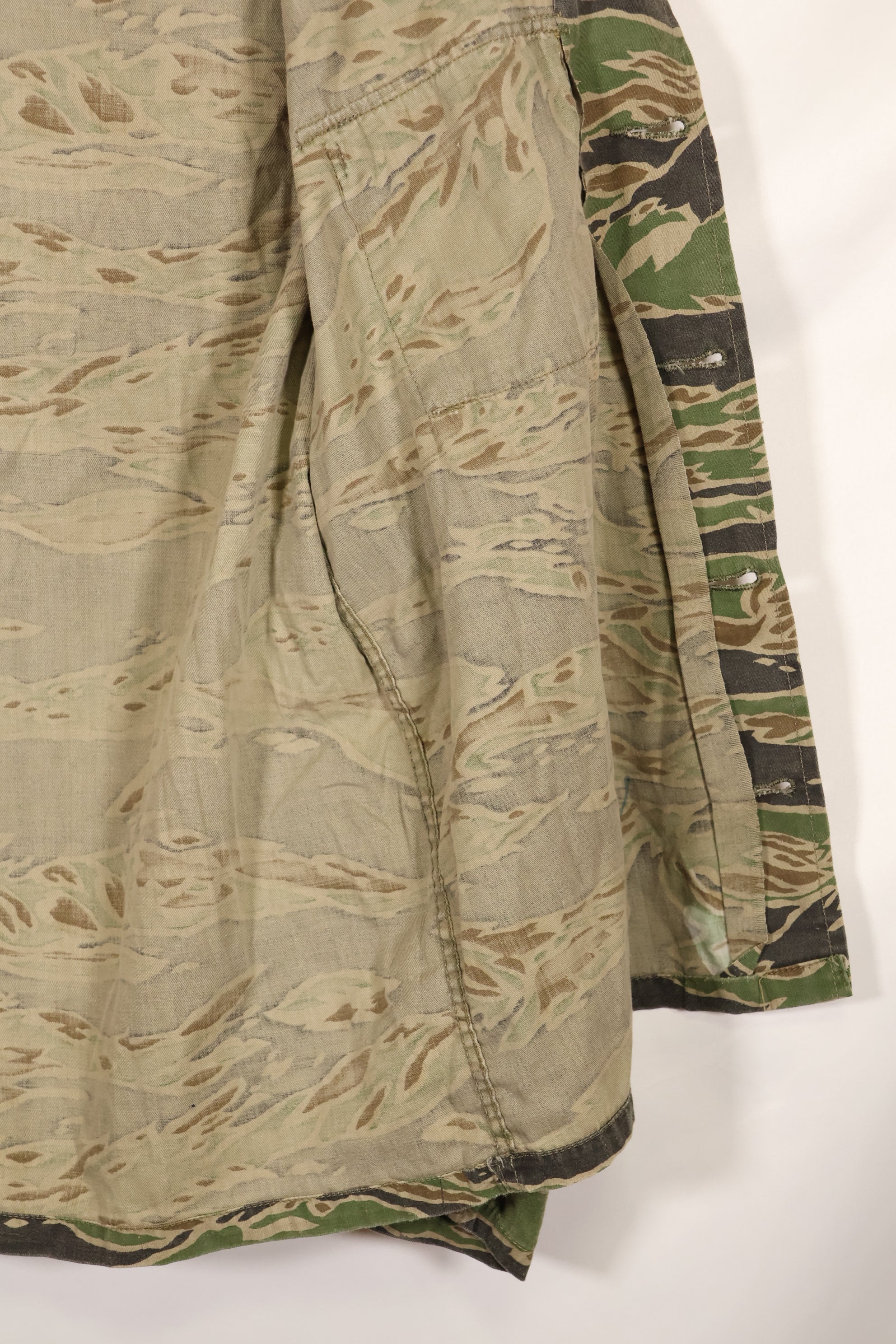 実物 レイトウォーパターン タイガーストライプ シャツ A-L 退色あり