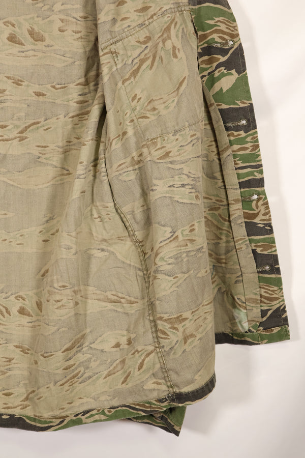 実物 レイトウォーパターン タイガーストライプ シャツ A-L 退色あり