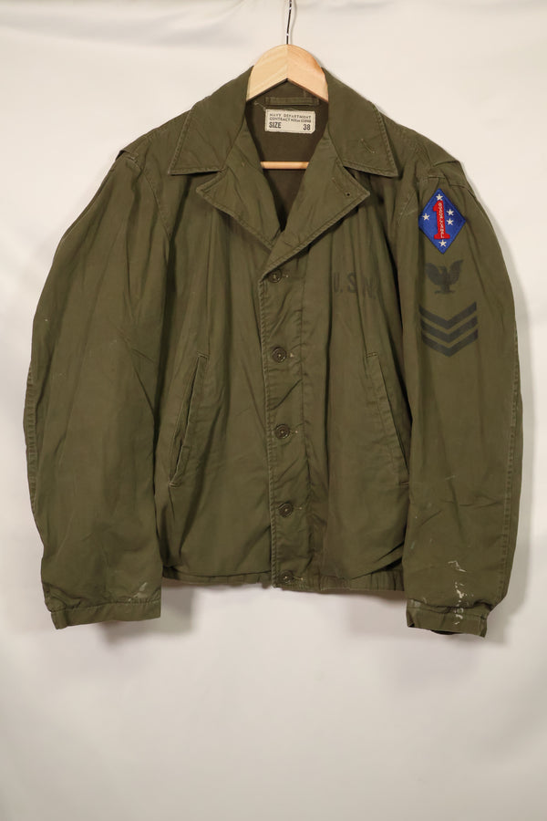 เสื้อแจ็คเก็ต USN Corp Man Field มือสองจากกองทัพเรือสหรัฐฯ ยุค 1940