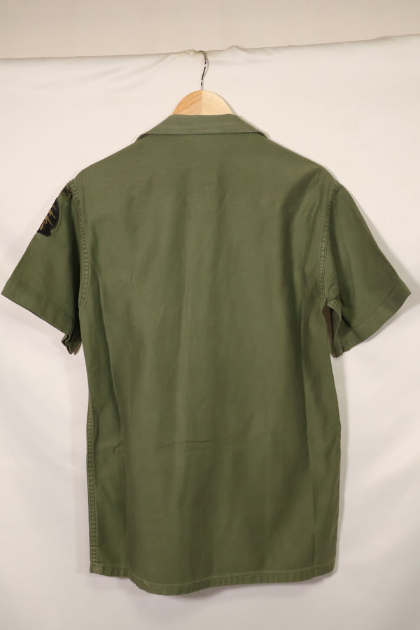1960年代 元グリーンベレー兵士放出 OG-107 ユーティリティシャツ 初付け パッチ付き 中古品 C