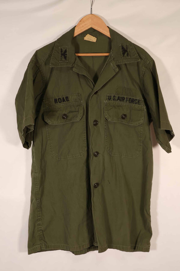 実物 ポップリン製 OG-107 ユーティリティシャツ 初付けUSAFパッチ付き Mサイズ 中古品