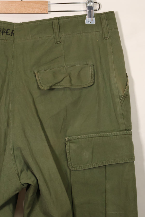 1967年契約 3rd Model ノンリップストップ ジャングルファティーグ パンツ L-L 中古品 B