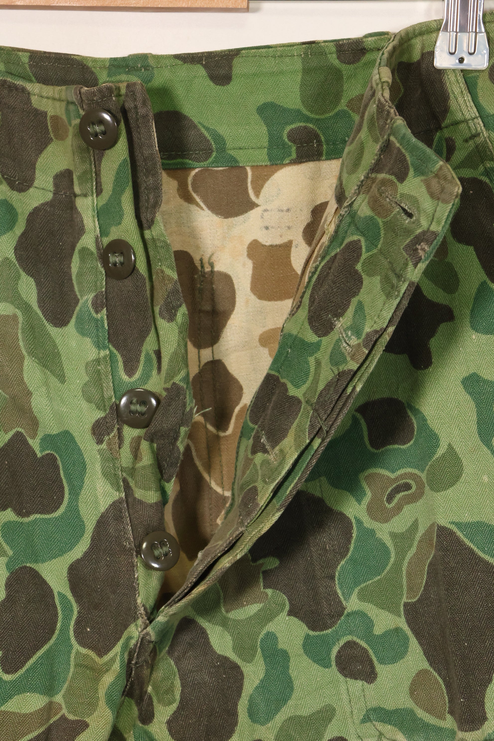 1960年代〜70年代 韓国軍 フロッグスキン迷彩 パンツ ベイカーパンツカット 中古品 B