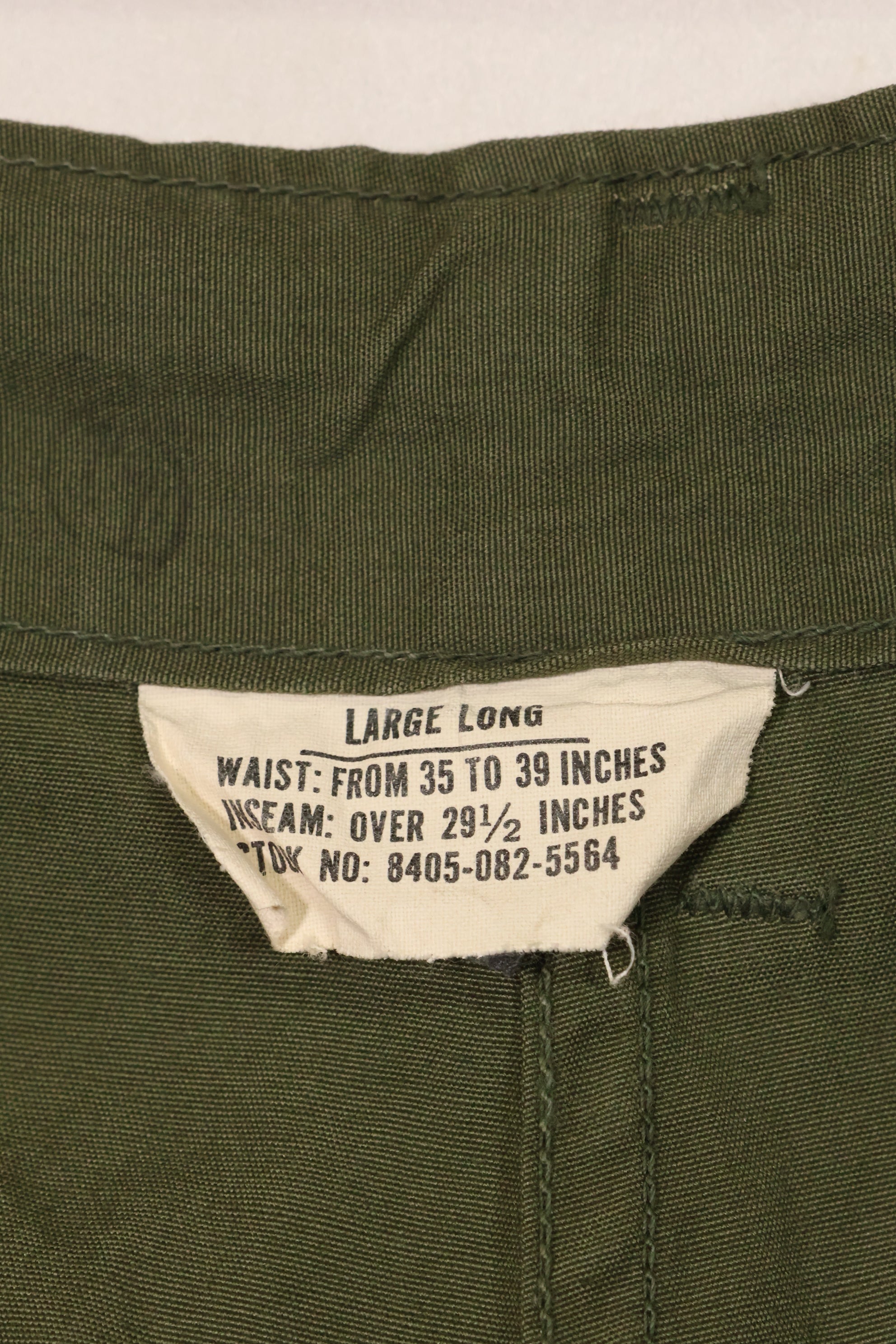 1967年契約 3rd Model ノンリップストップ ジャングルファティーグ パンツ L-L ほぼ未使用品