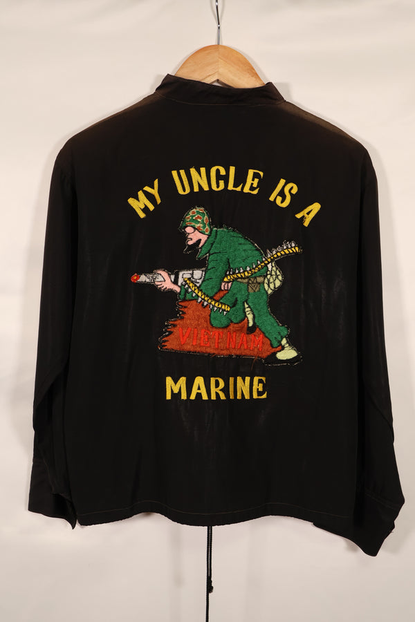 実物 推定1970年代 沖縄製 レーシングジャケット HAMAジッパー 中古品