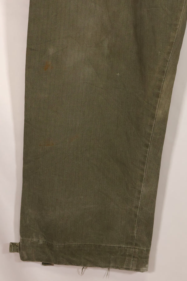 実物 1940年代 WWII アメリカ製 イギリス軍 HBT ジャングルトラウザーズ 中古品