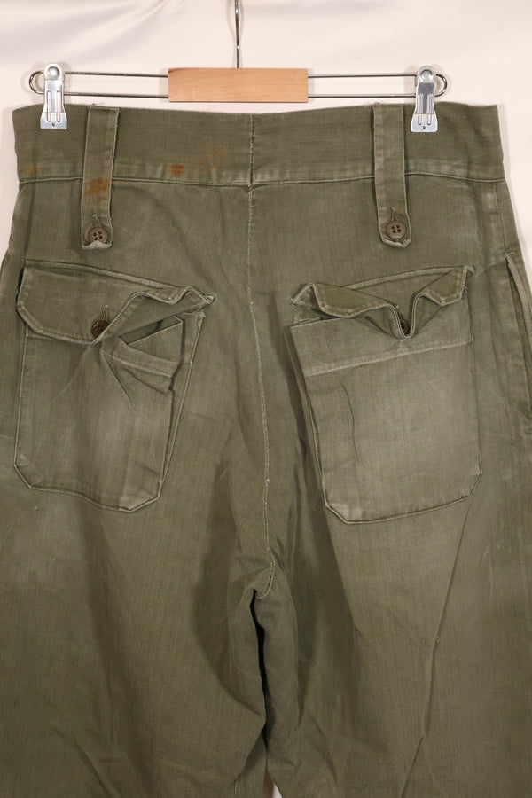 実物 1940年代 WWII アメリカ製 イギリス軍 HBT ジャングルトラウザーズ 中古品