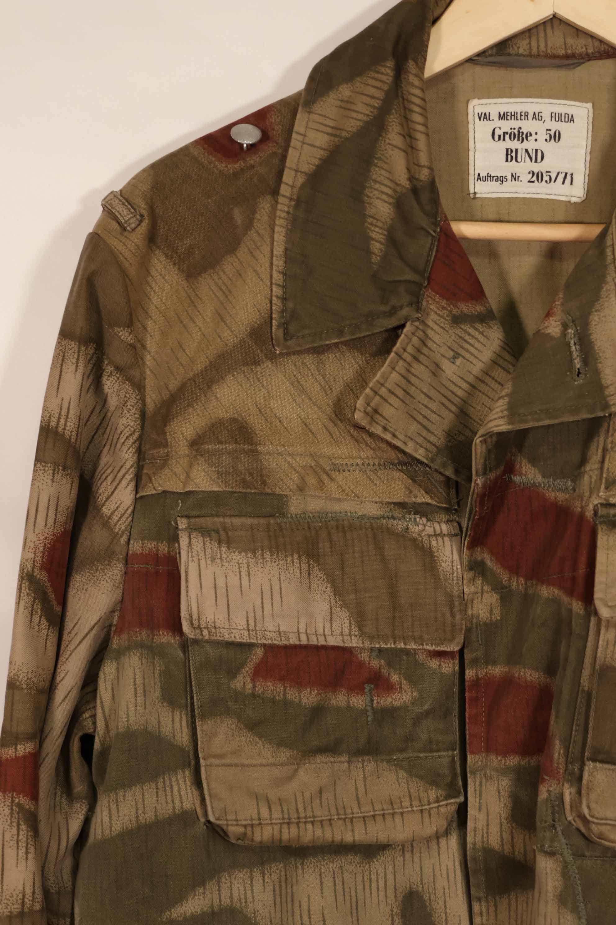 実物 1970年代 西ドイツ軍 国境警備隊 BGS ウォーター迷彩 ジャケット 中古品