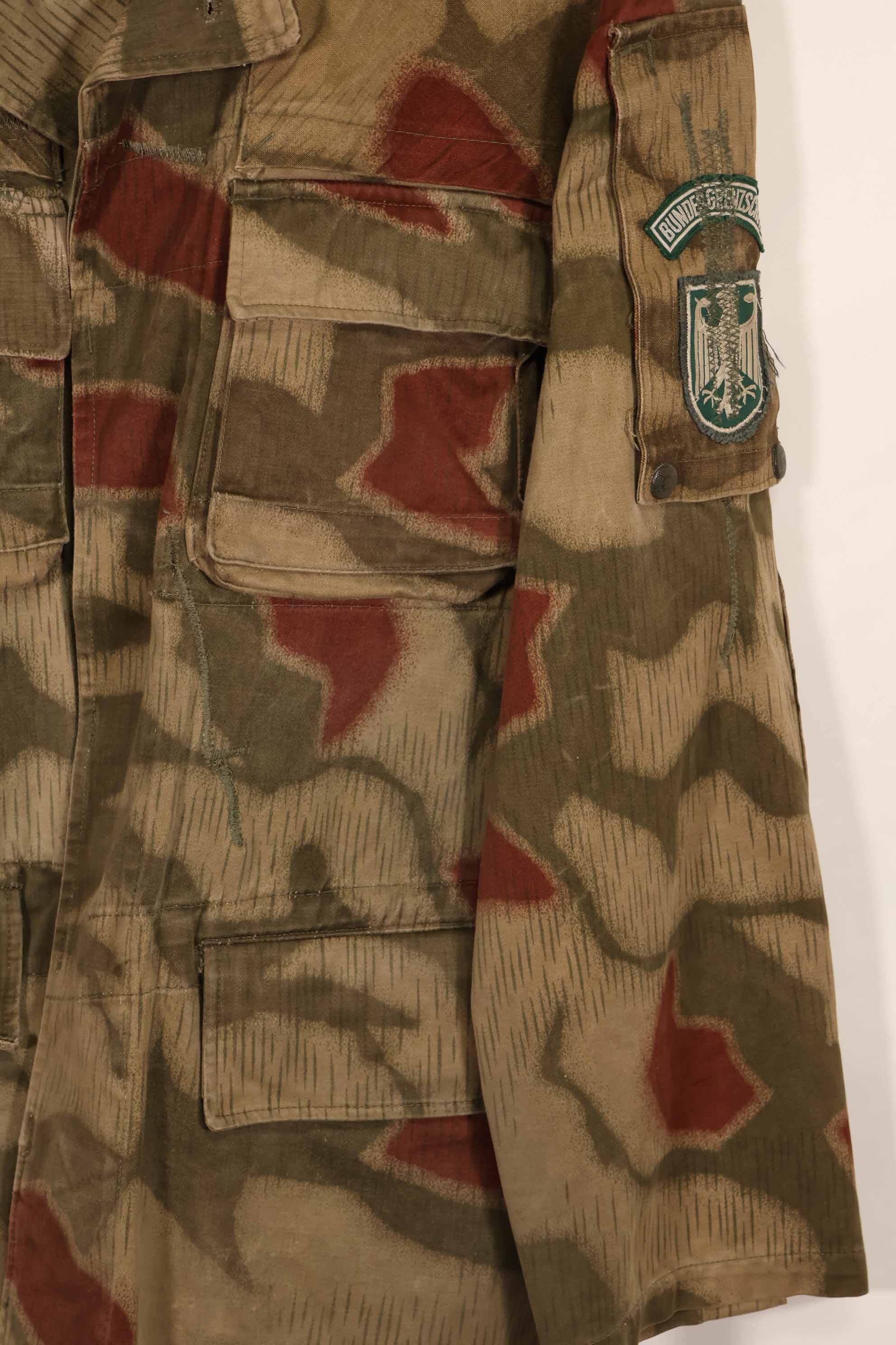 実物 1970年代 西ドイツ軍 国境警備隊 BGS ウォーター迷彩 ジャケット 中古品