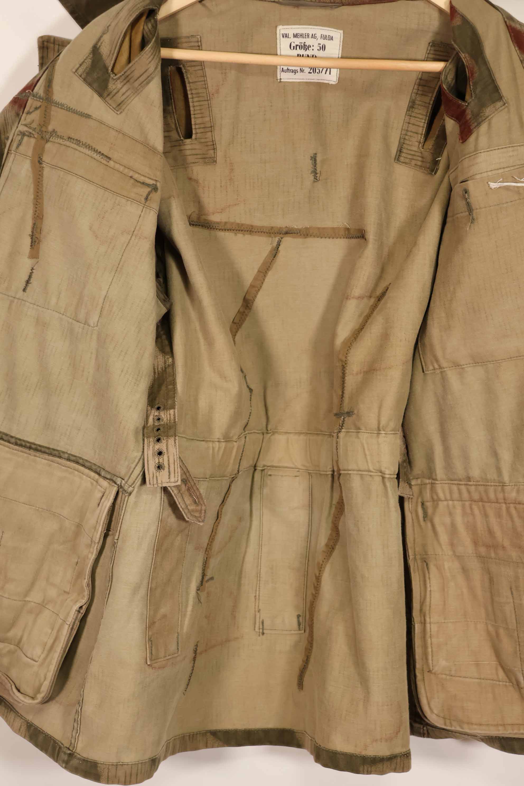 実物 1970年代 西ドイツ軍 国境警備隊 BGS ウォーター迷彩 ジャケット 中古品