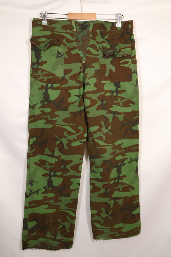 1960年代 ポップリン製 ARVN リーフ迷彩 パンツ サイズ大きめ 薄手生地 レア品 中古品