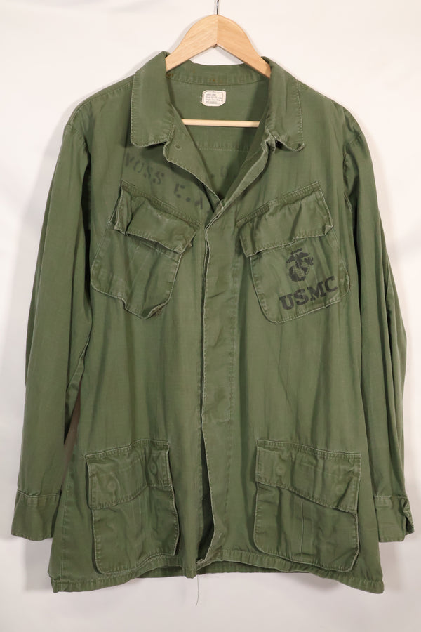 実物 L-L 1969年製 USMC 4th Model ジャングルファティーグ ジャケット 中古品