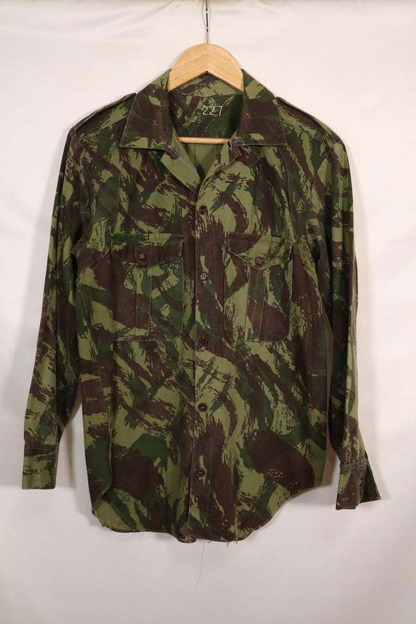 1960年代〜70年代 ポルトガル軍 リザード迷彩 コンバットシャツ 中古品