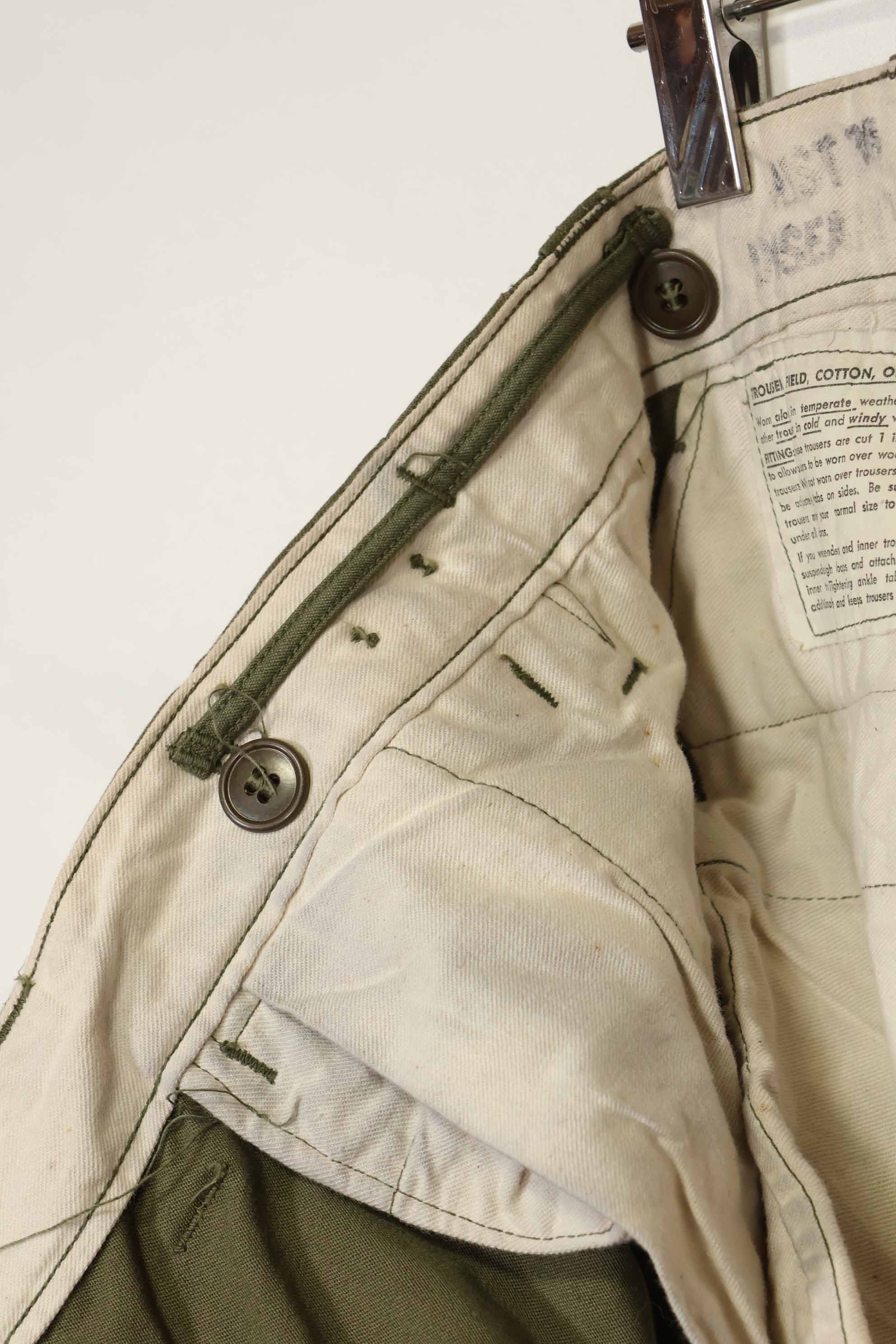1940年代〜50年代 アメリカ軍 M45 コットン製 フィールドパンツ 未使用に近い