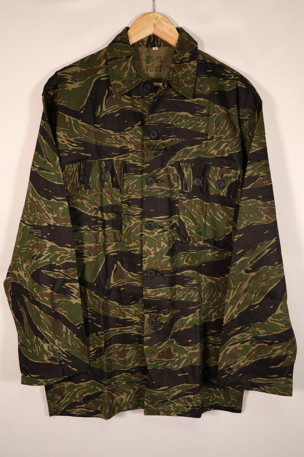 実物 TO81 タイガーストライプ シャツ US-XL デッドストック