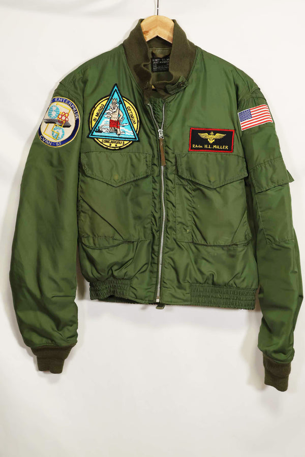 1963年契約 アメリカ海軍 WEP(G-9) フライトジャケット USS エンタープライズ サイズ40 中古品