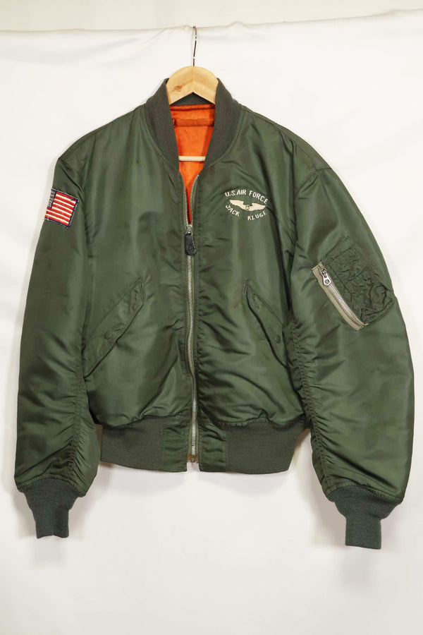 1970年契約 アメリカ空軍 L2-B ライトゾーン フライトジャケット 刺繍ネーム入 中古品
