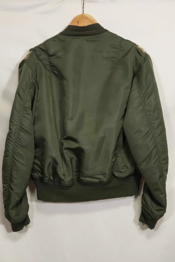 1969年契約 アメリカ空軍 L2-B ライトゾーン フライトジャケット パッチ・階級章付 中古品