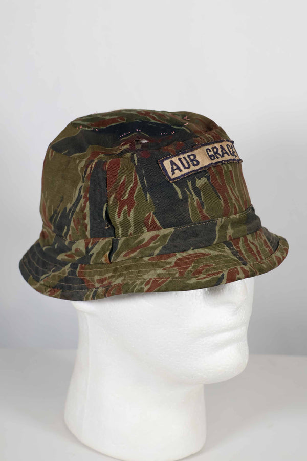 実物 タイ製 タイガーストライプ ショートブリム ブーニーハット ローカルメイド 中古品