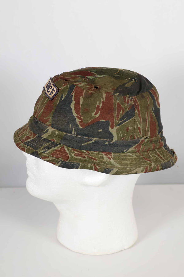 実物 タイ製 タイガーストライプ ショートブリム ブーニーハット ローカルメイド 中古品