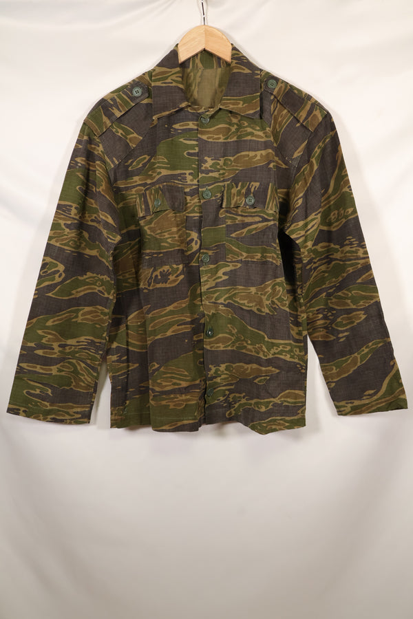1970年代 南ベトナム海兵隊 タイガーストライプ シャツ VNMC 後期 リップストップパターン 中古品