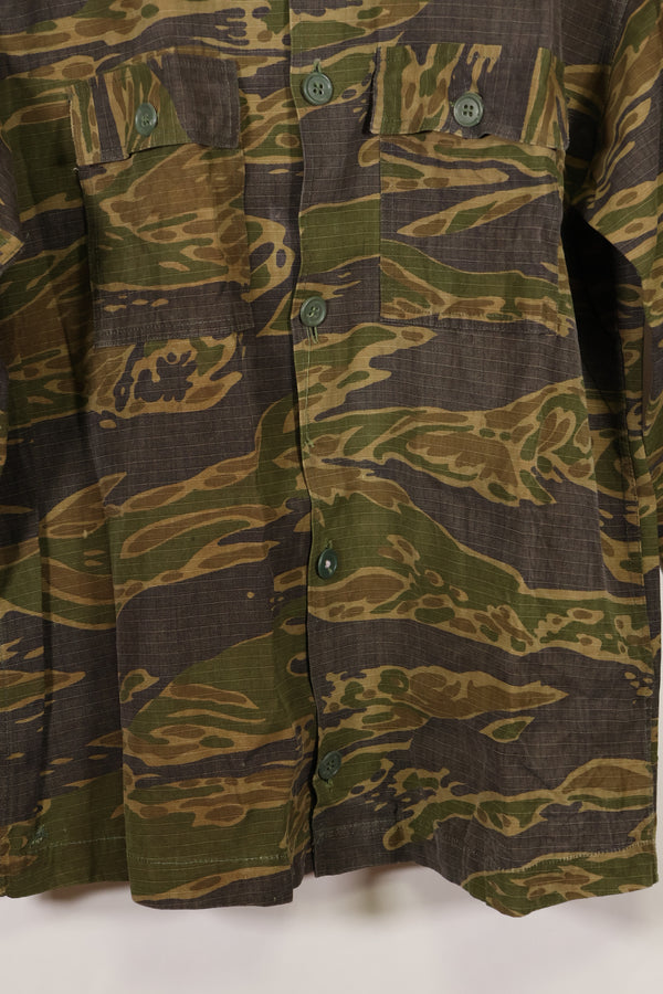 1970年代 南ベトナム海兵隊 タイガーストライプ シャツ VNMC 後期 リップストップパターン 中古品