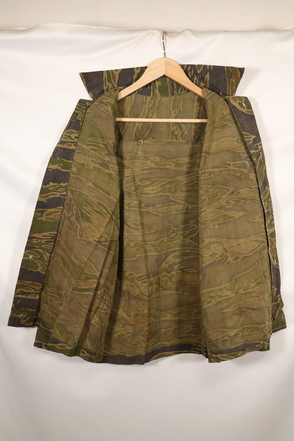 1970年代 南ベトナム海兵隊 タイガーストライプ シャツ VNMC 後期 リップストップパターン 中古品