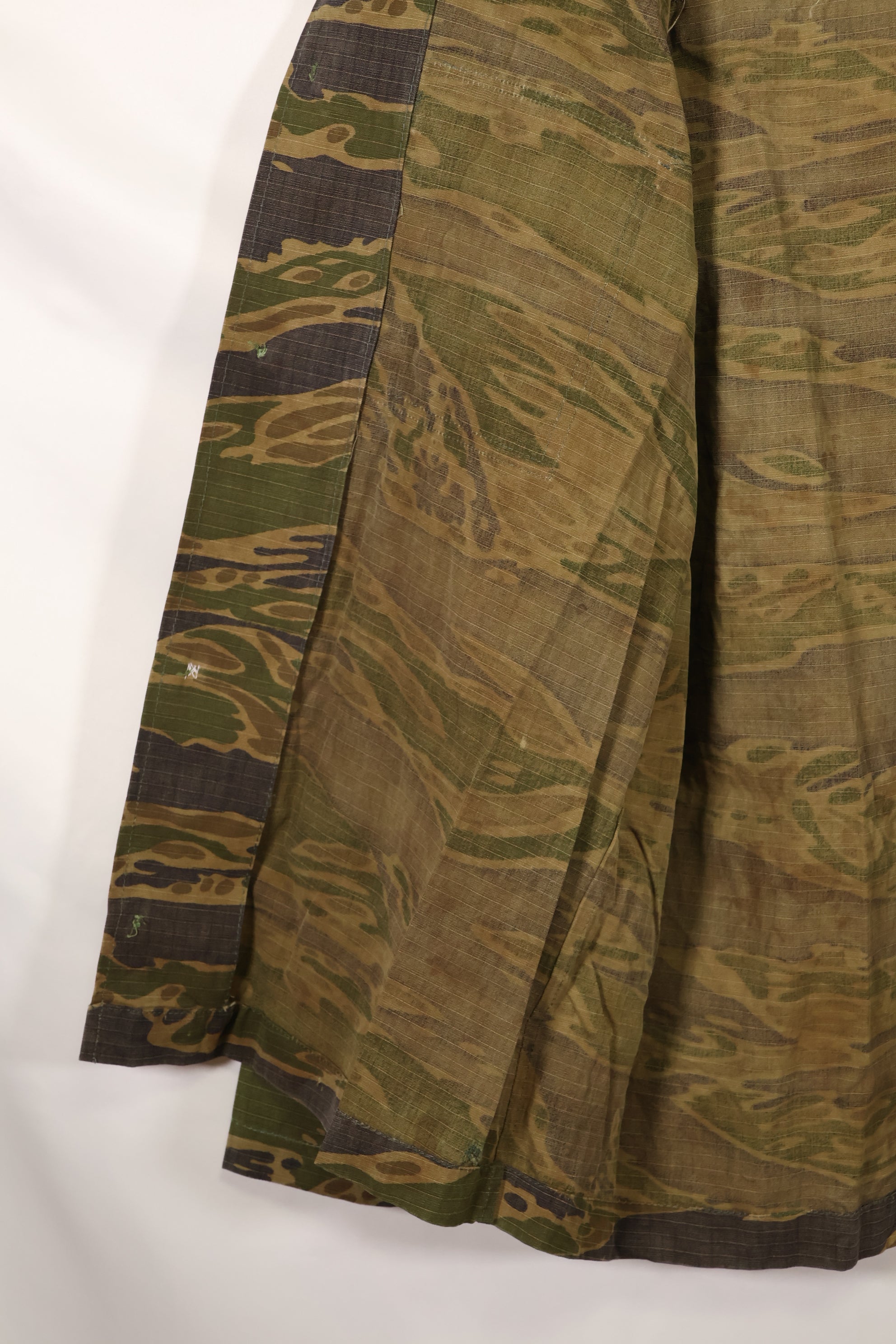 1970年代 南ベトナム海兵隊 タイガーストライプ シャツ VNMC 後期 リップストップパターン 中古品