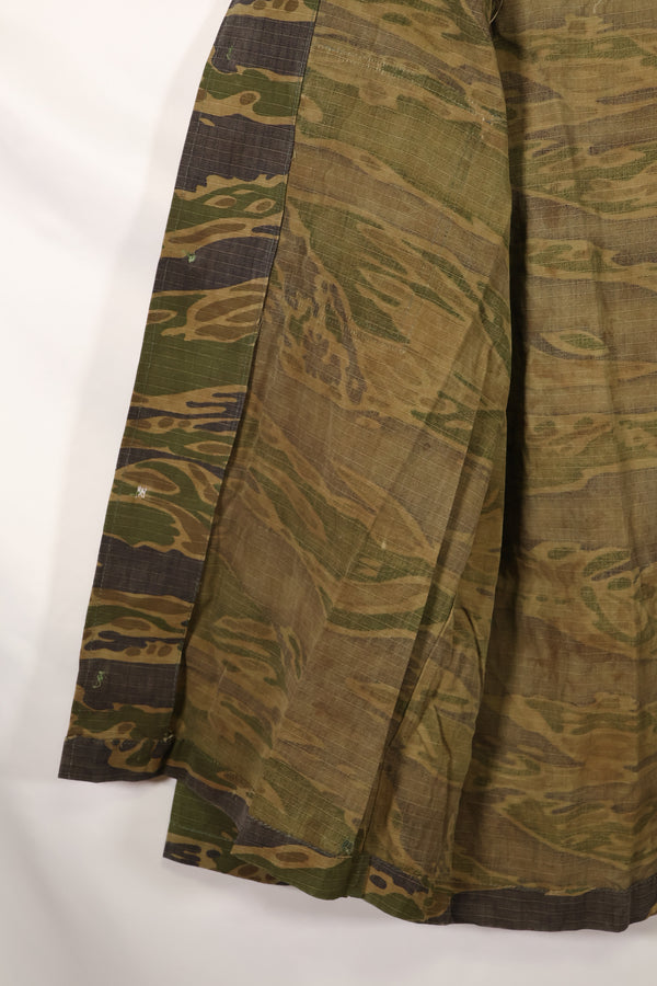 1970年代 南ベトナム海兵隊 タイガーストライプ シャツ VNMC 後期 リップストップパターン 中古品