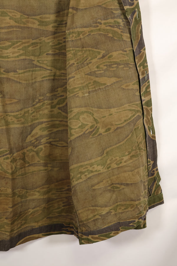 1970年代 南ベトナム海兵隊 タイガーストライプ シャツ VNMC 後期 リップストップパターン 中古品