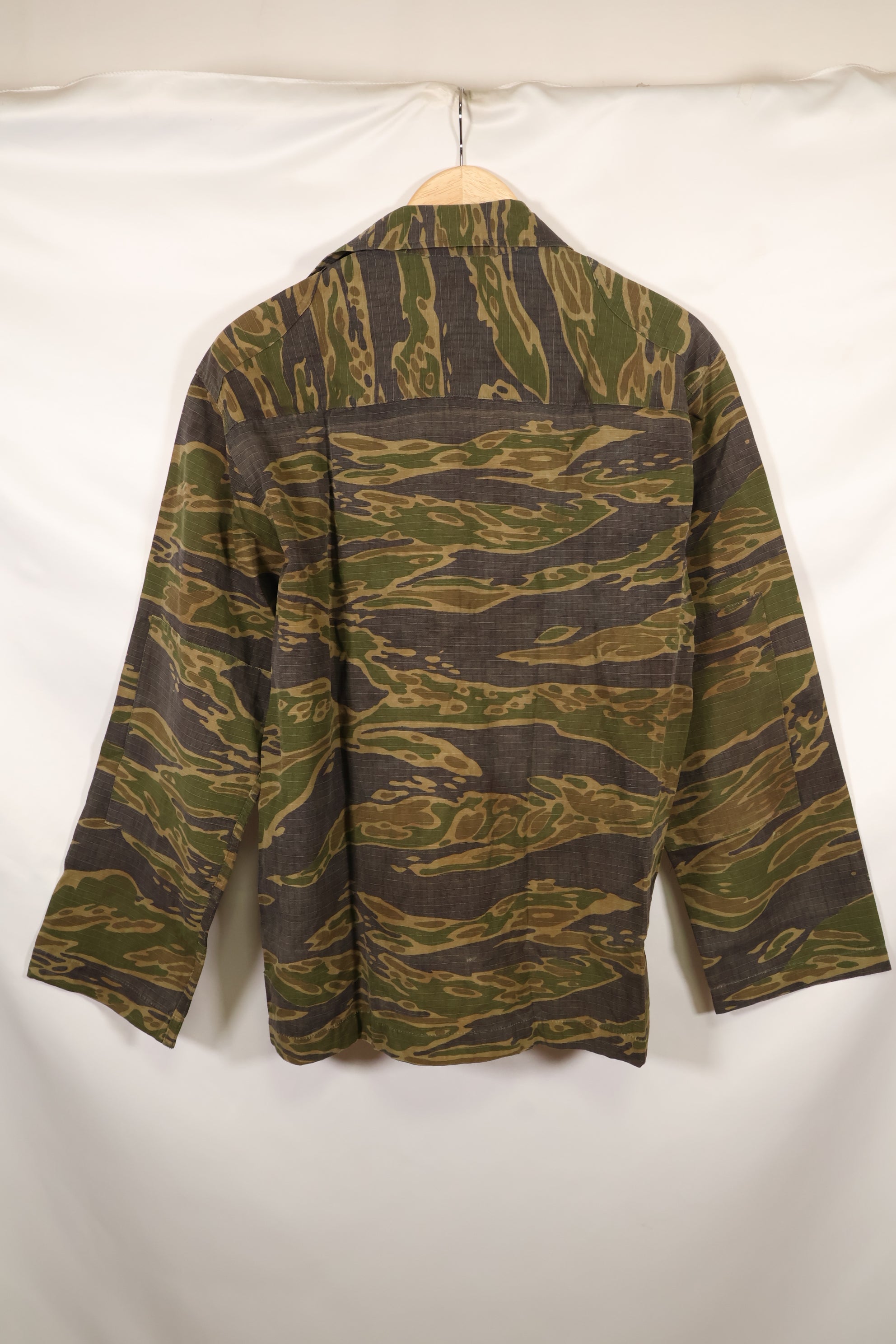 1970年代 南ベトナム海兵隊 タイガーストライプ シャツ VNMC 後期 リップストップパターン 中古品