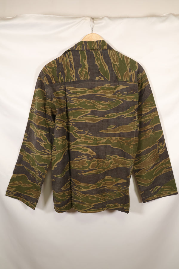 1970年代 南ベトナム海兵隊 タイガーストライプ シャツ VNMC 後期 リップストップパターン 中古品