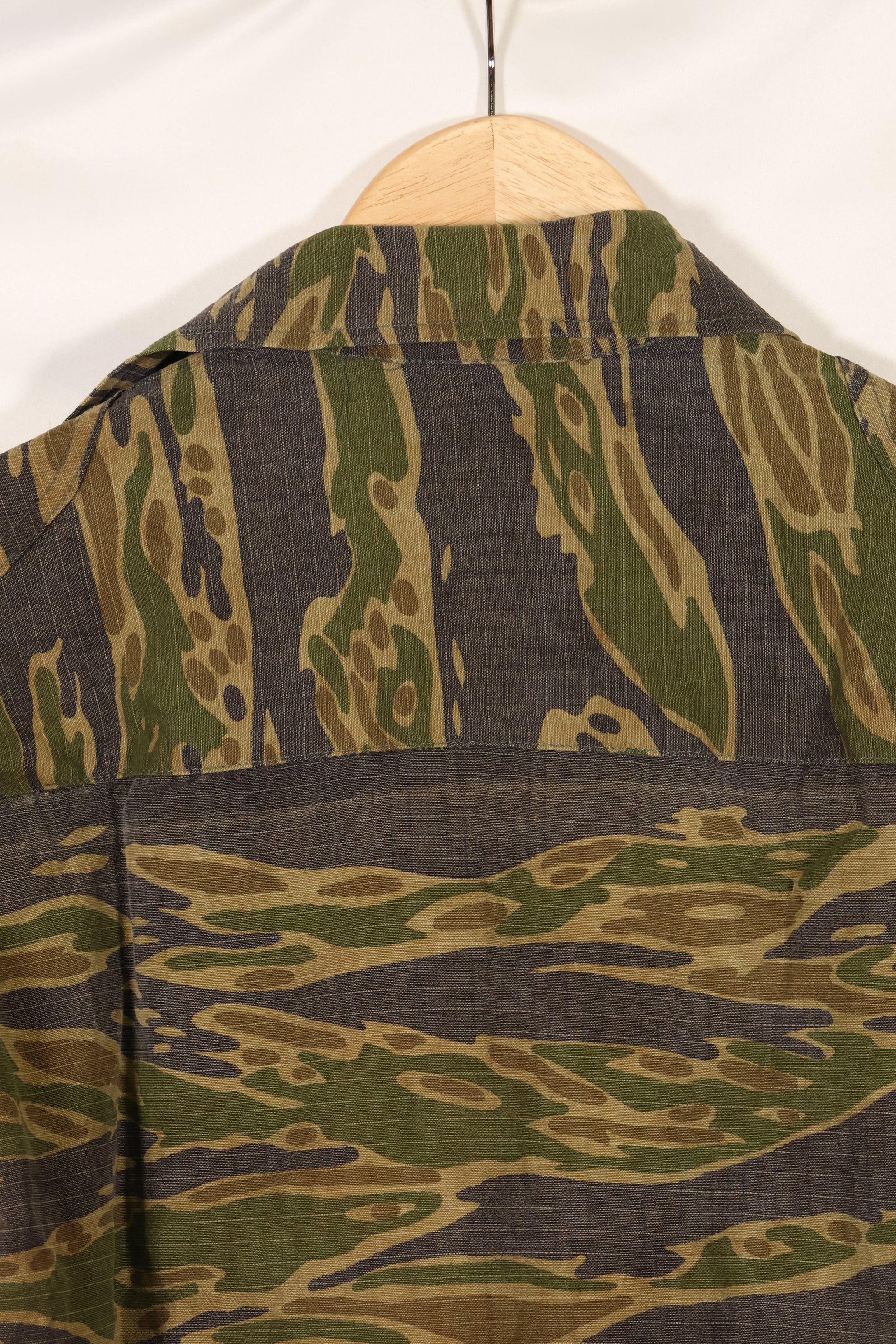 1970年代 南ベトナム海兵隊 タイガーストライプ シャツ VNMC 後期 リップストップパターン 中古品