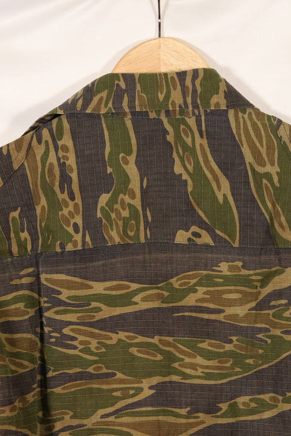 1970年代 南ベトナム海兵隊 タイガーストライプ シャツ VNMC 後期 リップストップパターン 中古品
