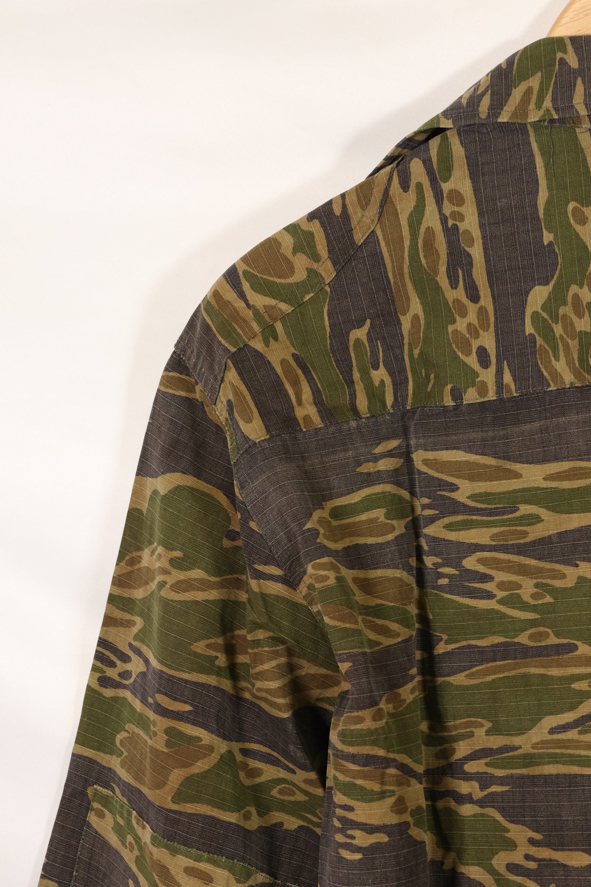 1970年代 南ベトナム海兵隊 タイガーストライプ シャツ VNMC 後期 リップストップパターン 中古品