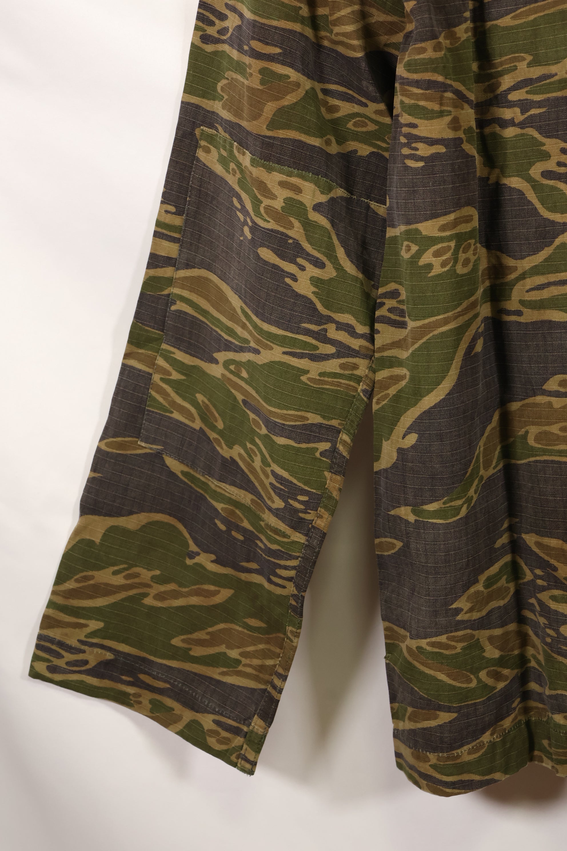 1970年代 南ベトナム海兵隊 タイガーストライプ シャツ VNMC 後期 リップストップパターン 中古品