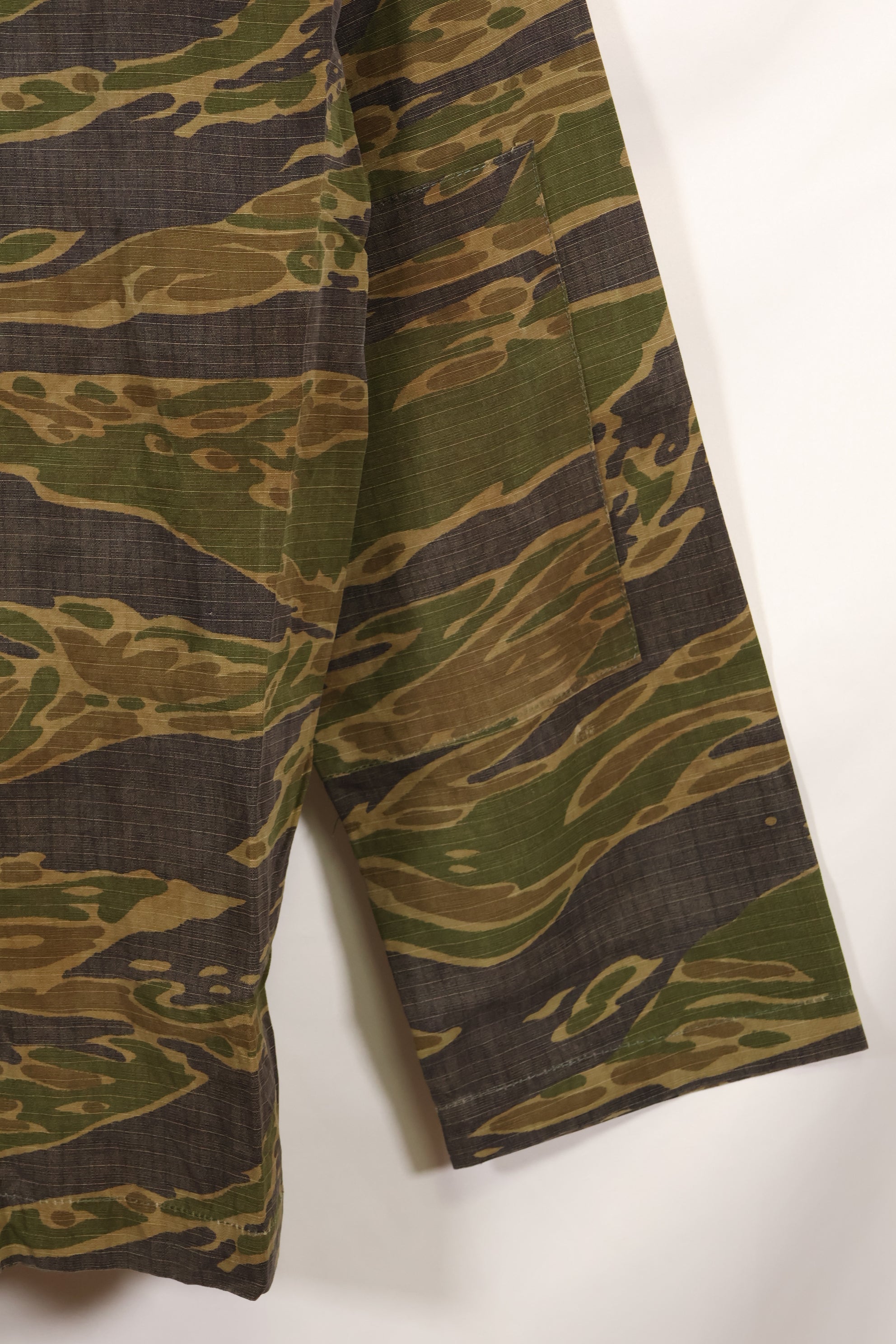 1970年代 南ベトナム海兵隊 タイガーストライプ シャツ VNMC 後期 リップストップパターン 中古品