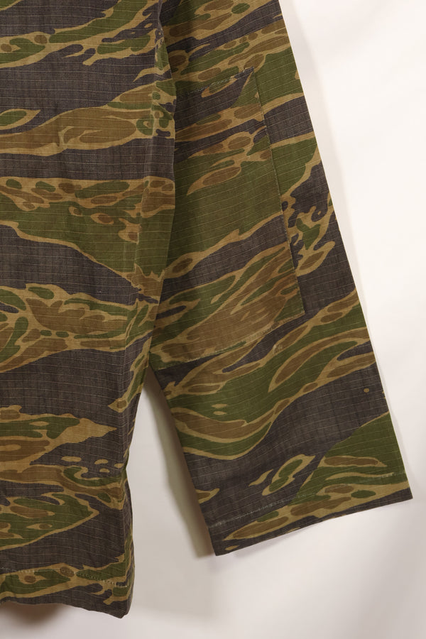 1970年代 南ベトナム海兵隊 タイガーストライプ シャツ VNMC 後期 リップストップパターン 中古品