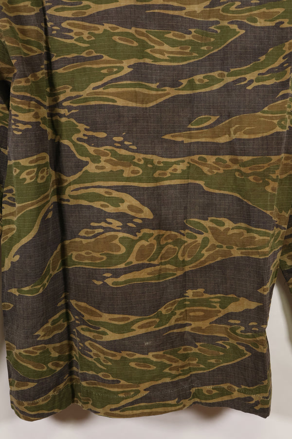 1970年代 南ベトナム海兵隊 タイガーストライプ シャツ VNMC 後期 リップストップパターン 中古品