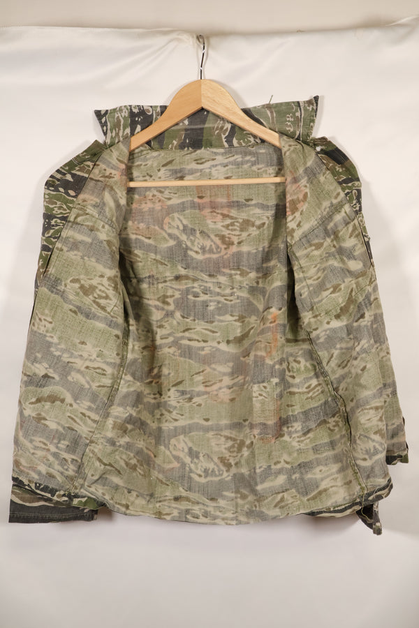 1960年代 タイガーストライプ シャツ CIDGパターン 退色あり 汚れあり 中古品