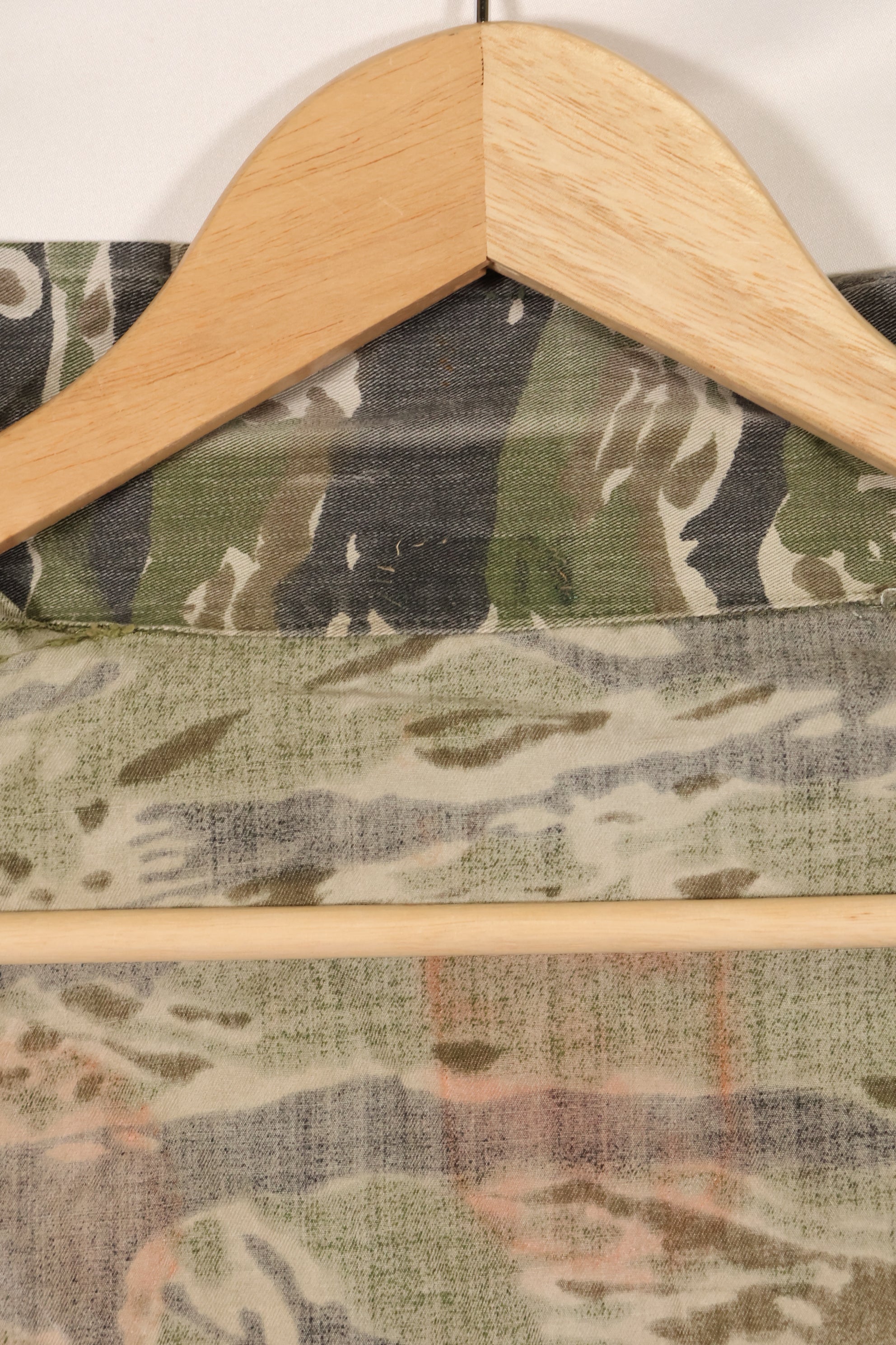 1960年代 タイガーストライプ シャツ CIDGパターン 退色あり 汚れあり 中古品