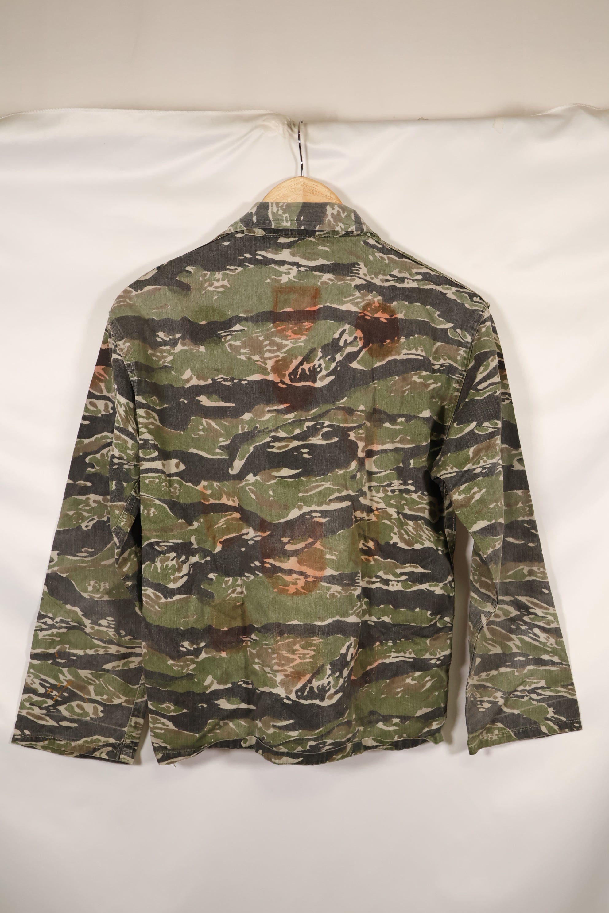 1960年代 タイガーストライプ シャツ CIDGパターン 退色あり 汚れあり 中古品