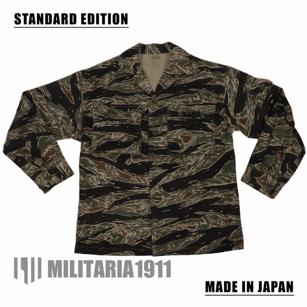 เสื้อเชิ้ตลายเสือสีเงิน MILITARIA 1911 MADE IN JAPAN รุ่นมาตรฐาน