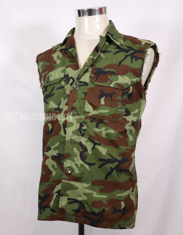 เสื้อเชิ้ตแขนกุดลายพรางใบไม้ South Vietnam Ranger มือสอง