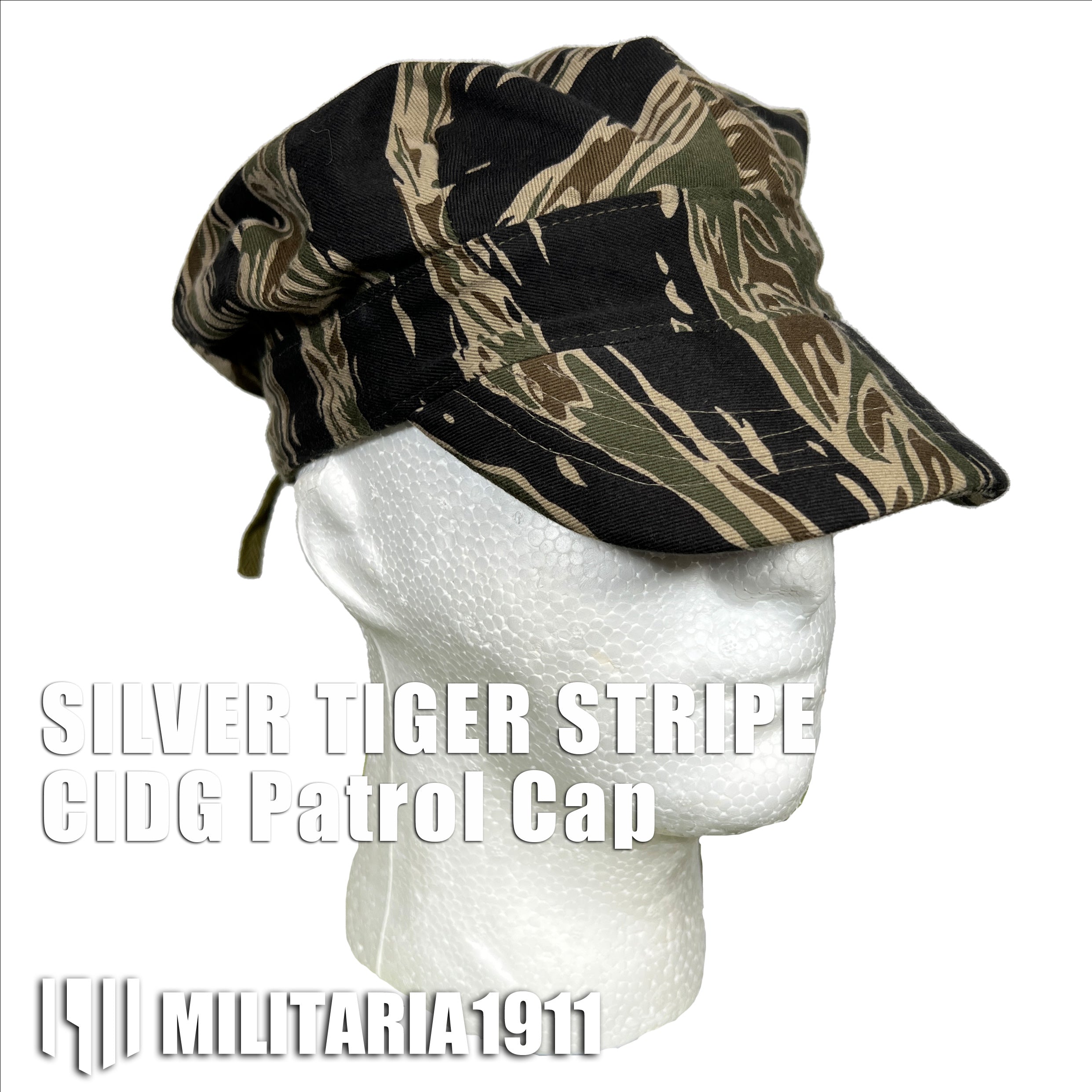 【2024年3月上旬頃納品】MILITARIA 1911 シルバータイガーストライプ　CIDG ハット　MADE IN JAPAN
